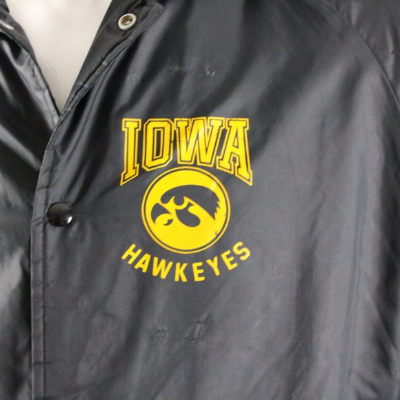 Iowa Hawkeyes Jacket (VTG) - Screened Windbreaker by Chalkline - Men's XL - Picture 2 of 9